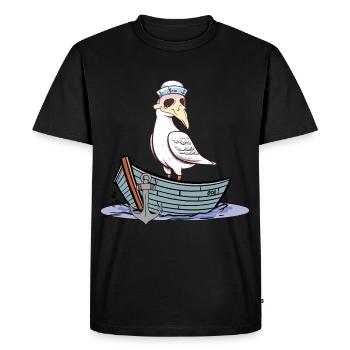 Halloween Mouette Peste Bateau Marin Maritime Moin - T-shirt Premium bio Homme - noir - Devant - Nico (187cm)
