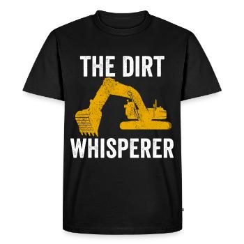 Excavator Construction Worker - Men's Premium Organic T-Shirt - black - Front - Nico (187cm)