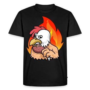 Poulets Grill Fast Food - T-shirt Premium bio Homme - noir - Devant - Nico (187cm)