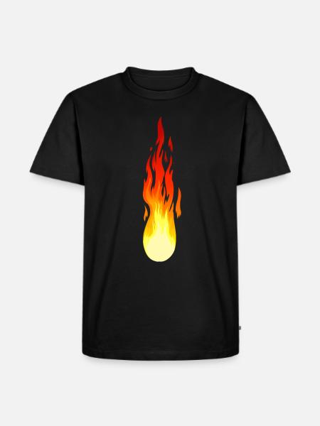 Comet Flame Fire Inferno Flame Fiery - Men's Premium Organic T-Shirt - black