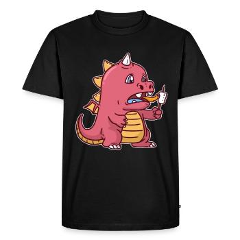 Dragon Dragon Marshmallow - T-shirt Premium bio Homme - noir - Devant - Nico (187cm)