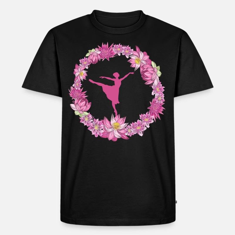 Dance blumenkranz - Männer Premium Bio T-Shirt - Schwarz