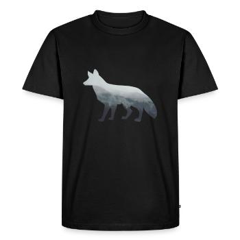 Fox foxes nature forest - Men's Premium Organic T-Shirt - black - Front - Nico (187cm)