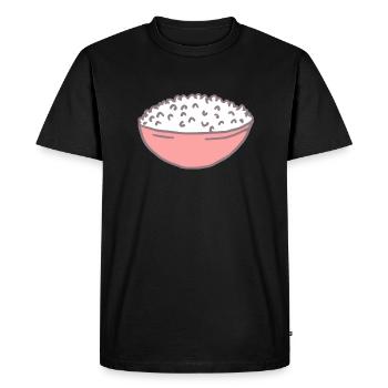 Rice food plate - Men's Premium Organic T-Shirt - black - Front - Nico (187cm)