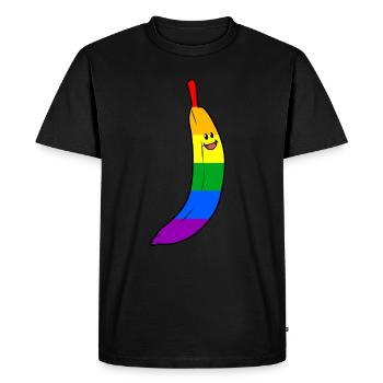 LGBT Gay Banane Gay Pride Samesex - T-shirt Premium bio Homme - noir - Devant - Nico (187cm)