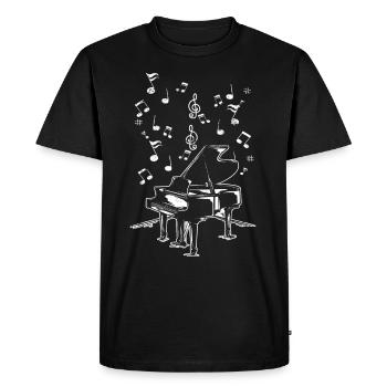 La vie facile de jouer du piano comme un pro - T-shirt Premium bio Homme - noir - Devant - Nico (187cm)
