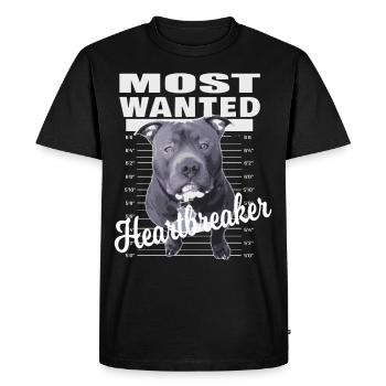 American Bully XL blue line artistic design - Men's Premium Organic T-Shirt - black - Front - Nico (187cm)