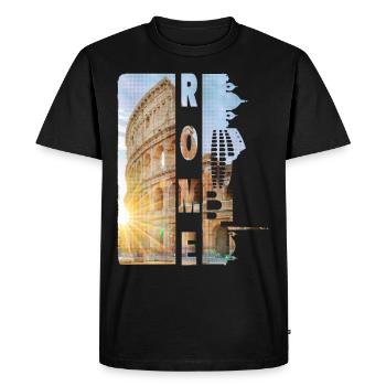 Rome Rome Italy City Skyline Home Love - Men's Premium Organic T-Shirt - black - Front - Nico (187cm)