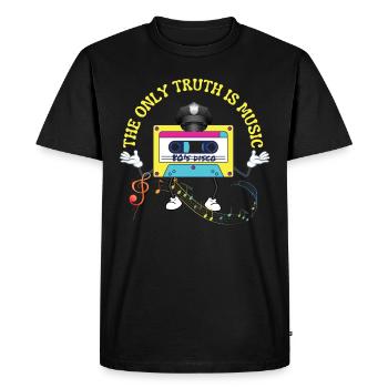 La musique est l’intention de la vérité - T-shirt Premium bio Homme - noir - Devant - Nico (187cm)