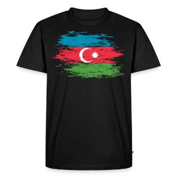 Azerbaijan used - Men's Premium Organic T-Shirt - black - Front - Nico (187cm)