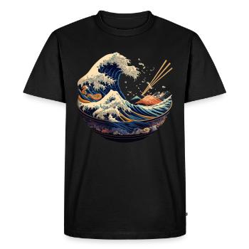 Grand ramen japonais Kanagawa - T-shirt Premium bio Homme - noir - Devant - Nico (187cm)
