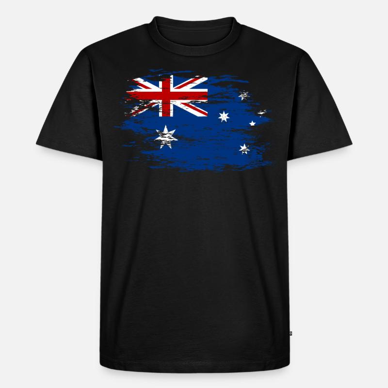 Drapeau de l’Australie utilisé - T-shirt Premium bio Homme - noir