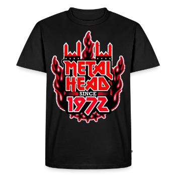 MÉTALLEUX depuis 1972 - T-shirt Premium bio Homme - noir - Devant - Nico (187cm)