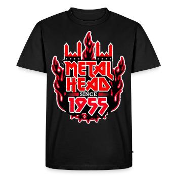 METALHEAD since 1955 - Men's Premium Organic T-Shirt - black - Front - Nico (187cm)