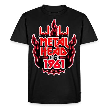 METALHEAD since 1961 - Men's Premium Organic T-Shirt - black - Front - Nico (187cm)