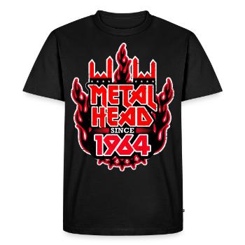 MÉTALLEUX depuis 1964 - T-shirt Premium bio Homme - noir - Devant - Nico (187cm)