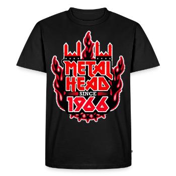 METALHEAD depuis 1966 - T-shirt Premium bio Homme - noir - Devant - Nico (187cm)