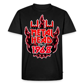 METALHEAD depuis 1968 - T-shirt Premium bio Homme - noir - Devant - Nico (187cm)