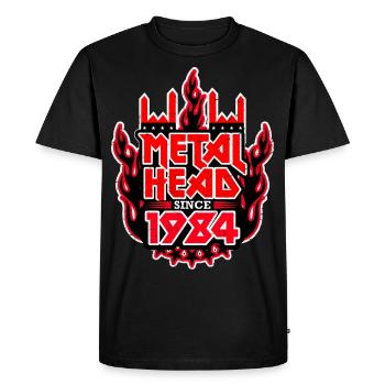MÉTALLEUX depuis 1984 - T-shirt Premium bio Homme - noir - Devant - Nico (187cm)