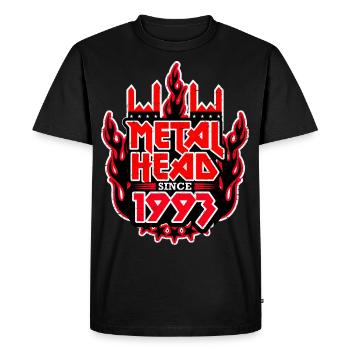 MÉTALLEUX depuis 1993 - T-shirt Premium bio Homme - noir - Devant - Nico (187cm)