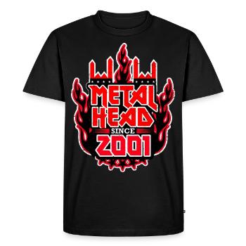 METALHEAD since 2001 - Men's Premium Organic T-Shirt - black - Front - Nico (187cm)