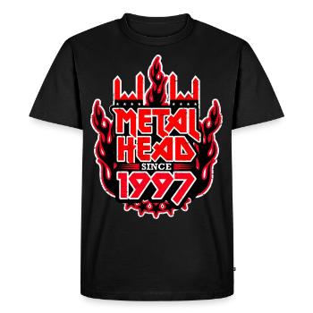 METALHEAD depuis 1997 - T-shirt Premium bio Homme - noir - Devant - Nico (187cm)
