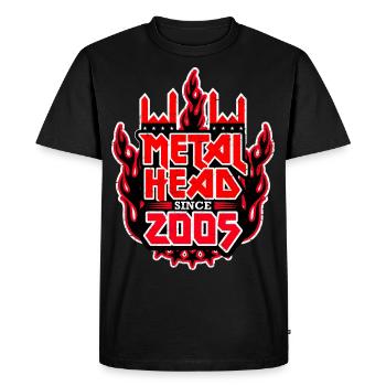 METALHEAD since 2005 - Men's Premium Organic T-Shirt - black - Front - Nico (187cm)