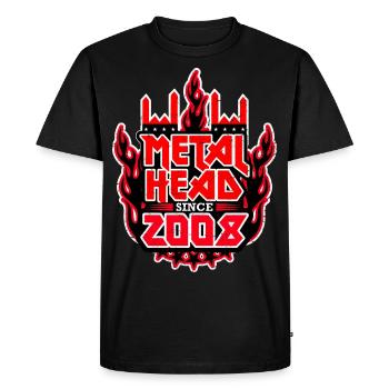 METALHEAD since 2008 - Men's Premium Organic T-Shirt - black - Front - Nico (187cm)
