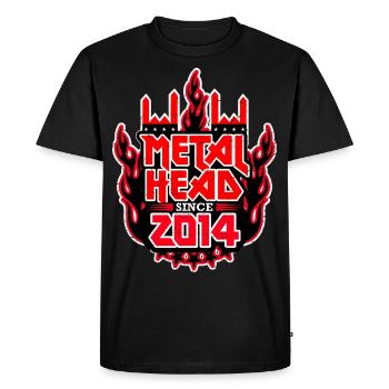 METALHEAD depuis 2014 - T-shirt Premium bio Homme - noir - Devant - Nico (187cm)