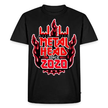 METALHEAD depuis 2020 - T-shirt Premium bio Homme - noir - Devant - Nico (187cm)