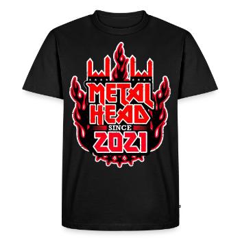 METALHEAD since 2021 - Men's Premium Organic T-Shirt - black - Front - Nico (187cm)