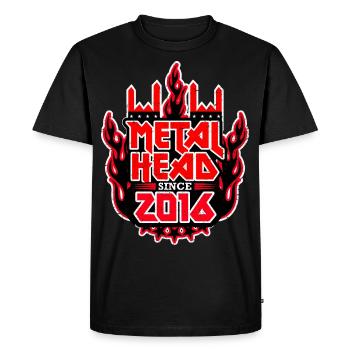 METALHEAD depuis 2016 - T-shirt Premium bio Homme - noir - Devant - Nico (187cm)