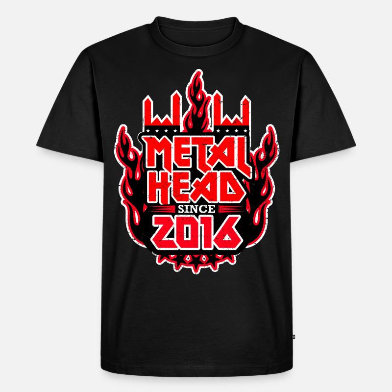 METALHEAD since 2016 - Männer Premium Bio T-Shirt - Schwarz