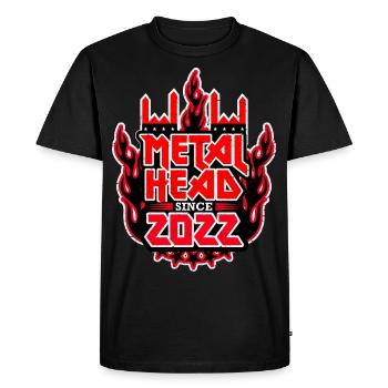 METALHEAD depuis 2022 - T-shirt Premium bio Homme - noir - Devant - Nico (187cm)