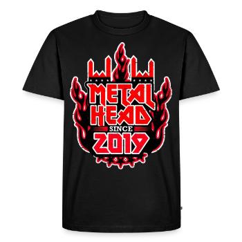METALHEAD depuis 2019 - T-shirt Premium bio Homme - noir - Devant - Nico (187cm)