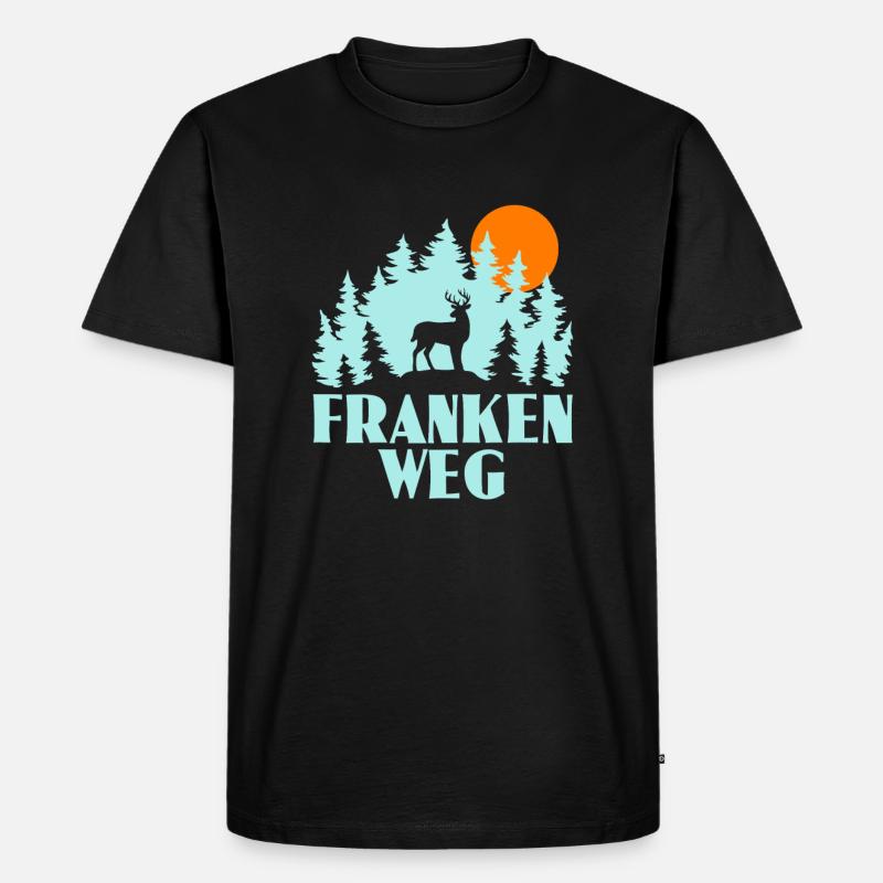 Frankenweg - Männer Premium Bio T-Shirt - Schwarz