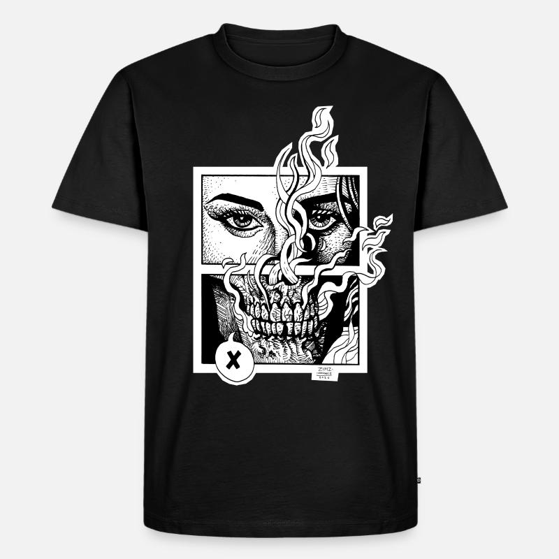 Stranger end - Männer Premium Bio T-Shirt - Schwarz