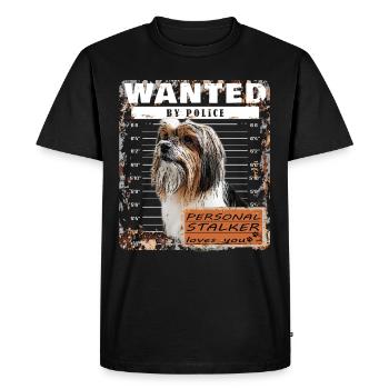 Biewer Terrier motif amusant - T-shirt Premium bio Homme - noir - Devant - Nico (187cm)