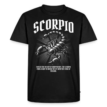Scorpion – Aiguillon de la passion - T-shirt Premium bio Homme - noir - Devant - Nico (187cm)