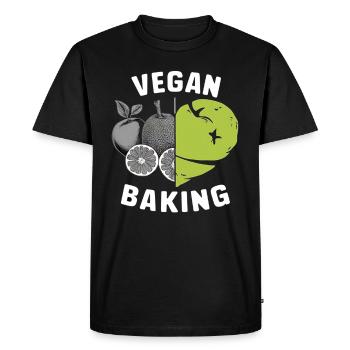 Cuisine végétalienne Alimentation saine Cuisine végétalienne Cœur - T-shirt Premium bio Homme - noir - Devant - Nico (187cm)