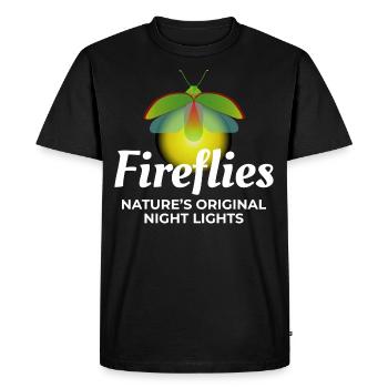 Lucioles Firefly Lightning Bug Insect Collector - T-shirt Premium bio Homme - noir - Devant - Nico (187cm)