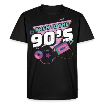 années quatre-vingt-dix - T-shirt Premium bio Homme - noir - Devant - Nico (187cm)