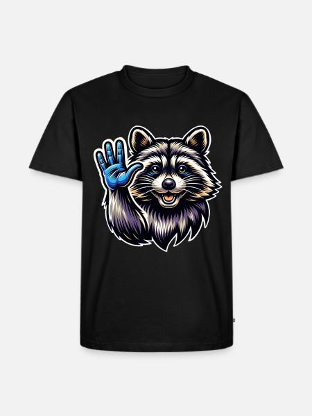 Raccoon - Men's Premium Organic T-Shirt - black