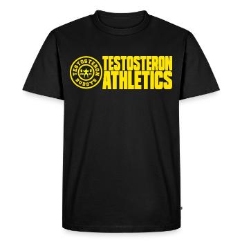 Buddys Fitness Bodybuilding Workout Gym Sport - Men's Premium Organic T-Shirt - black - Front - Nico (187cm)