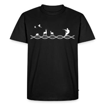 Chasseur de chasse à l’ADN - T-shirt Premium bio Homme - noir - Devant - Nico (187cm)