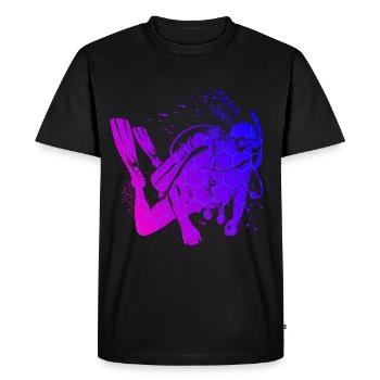 Plongeur Femme Plongeur Plongeur Homme - T-shirt Premium bio Homme - noir - Devant - Nico (187cm)
