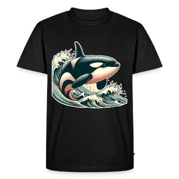Orque Épaulard - T-shirt Premium bio Homme - noir - Devant - Nico (187cm)