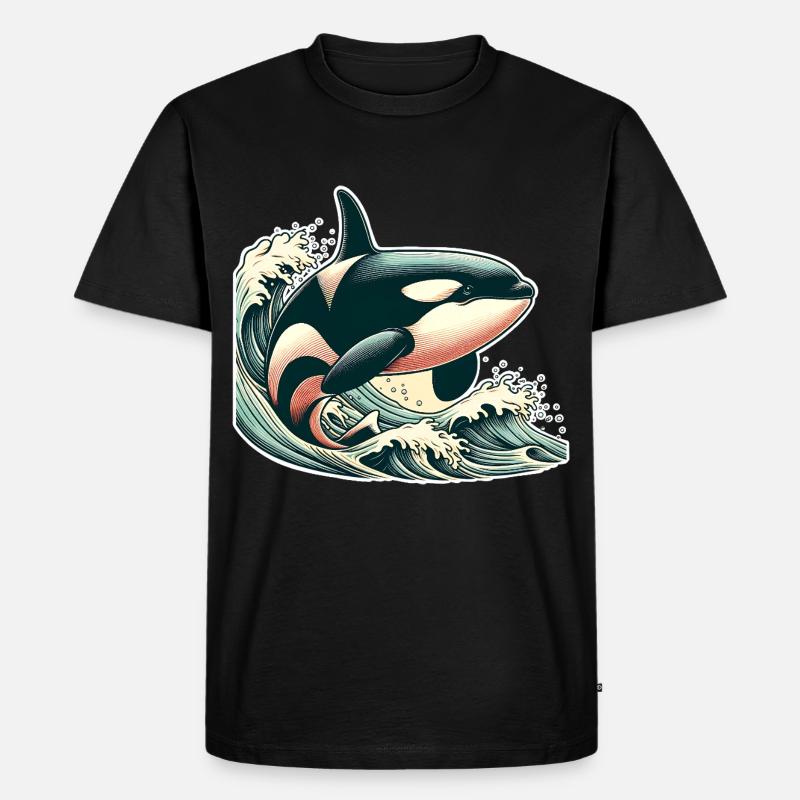 Orca Schwertwal - Männer Premium Bio T-Shirt - Schwarz