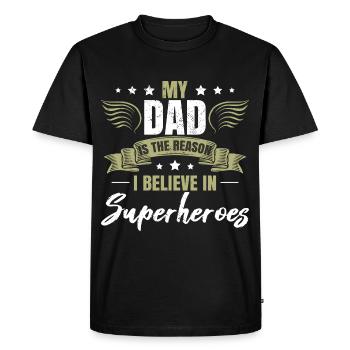 Cute Son Dad Quote - Men's Premium Organic T-Shirt - black - Front - Nico (187cm)
