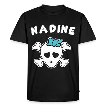 Pirate Nadine Design for Girls and Women - Men's Premium Organic T-Shirt - black - Front - Nico (187cm)